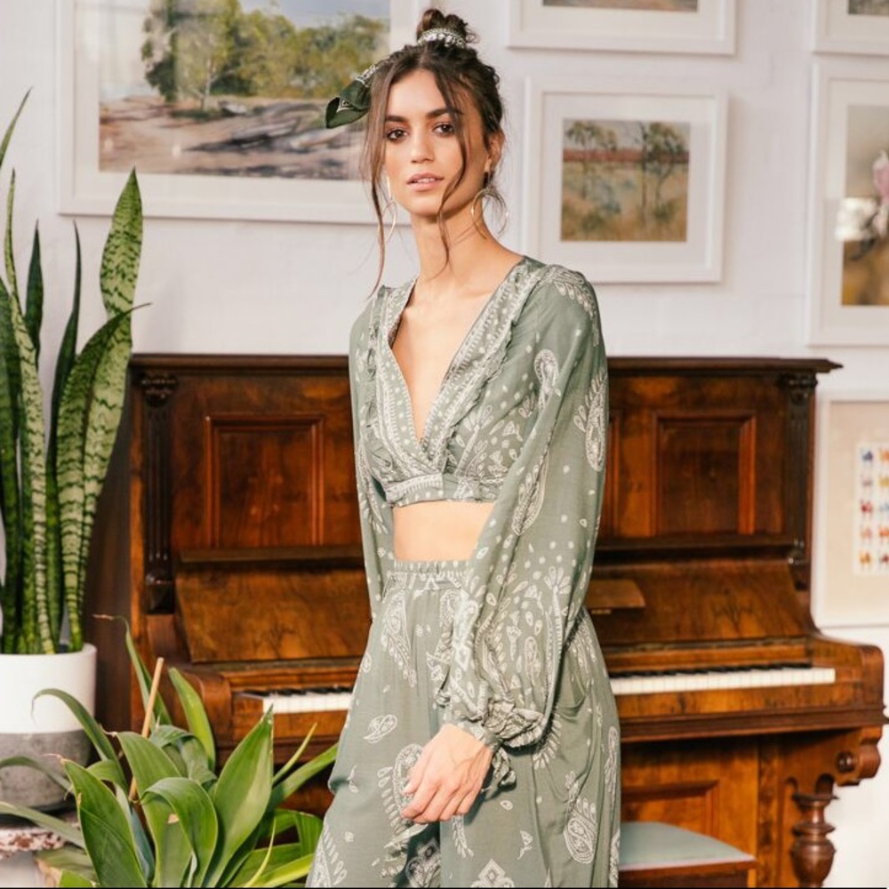 JORDIE WRAP CROP CONSTANCE PRINT JAASE BOUTIQUE - Picture 6 of 8